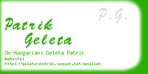 patrik geleta business card